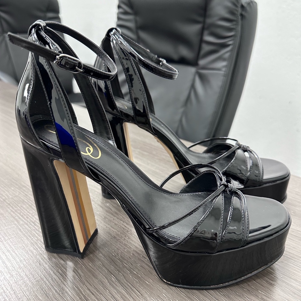 Sam Edelman Kamille strappy Platform Sandals with Chunky Heel